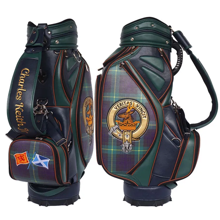 Scottish Tartan and Crest Custom Golf Staff Bag