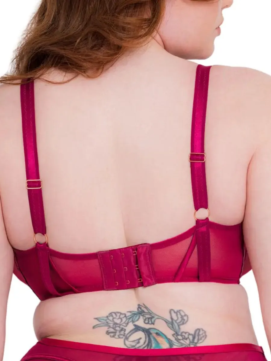 Senses Plunge Bra - Cherry