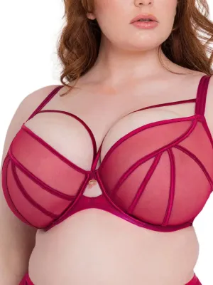 Senses Plunge Bra - Cherry