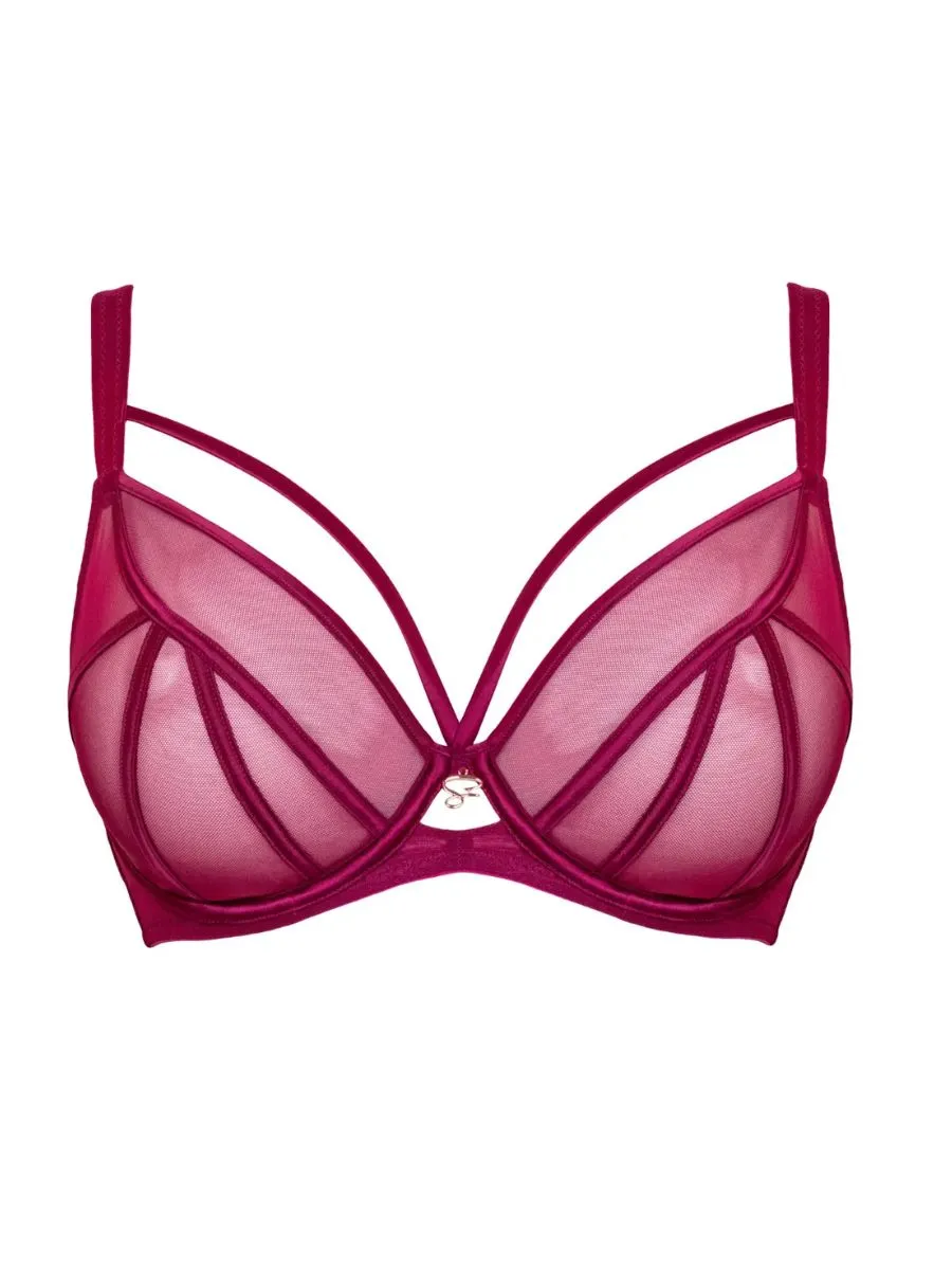 Senses Plunge Bra - Cherry