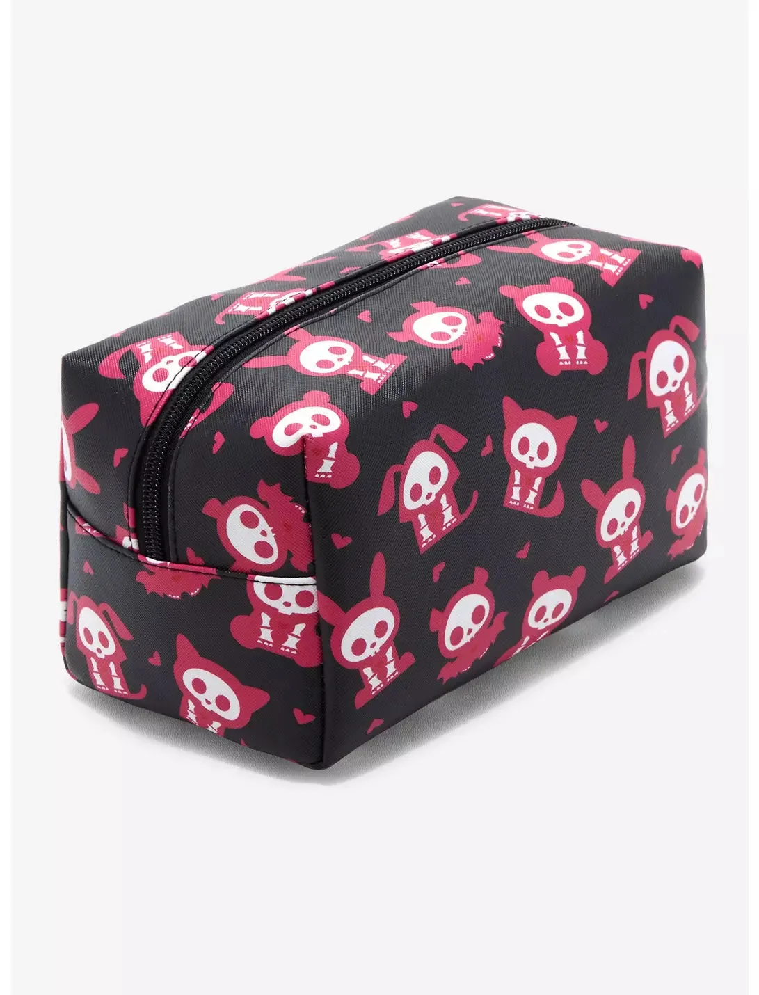 Skelanimals Zipper Pouch Black and Pink AOP