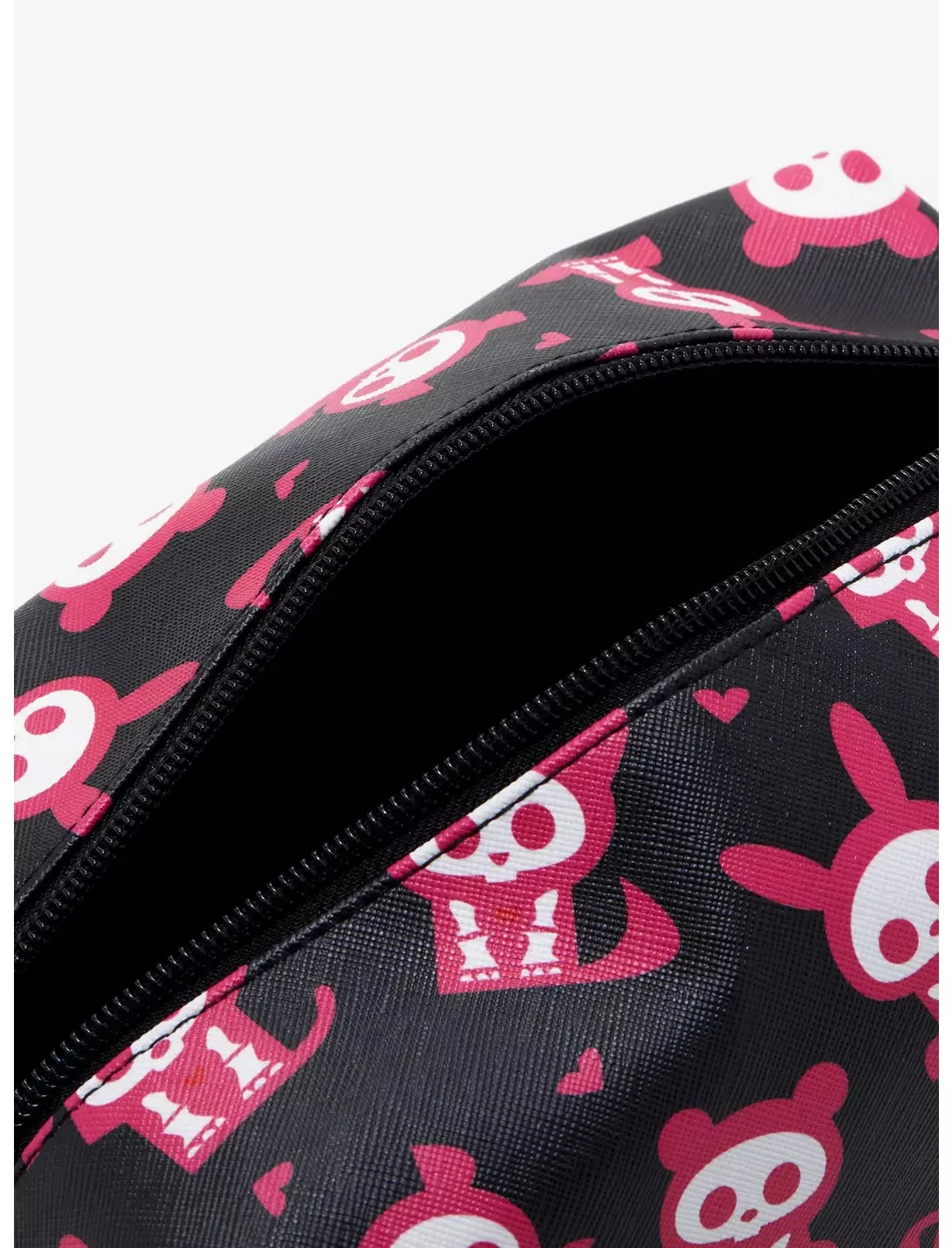 Skelanimals Zipper Pouch Black and Pink AOP