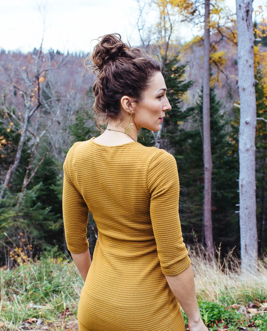 Splendid Knit Dress / Mustard / Oatmeal / Charcoal