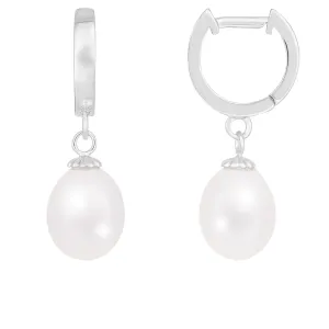 Splendid Pearls Hinged Post Sterling Silver Earrings