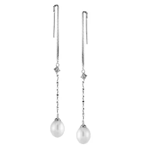 Splendid Pearls Sterling Silver Pearl Earrings ESR-426