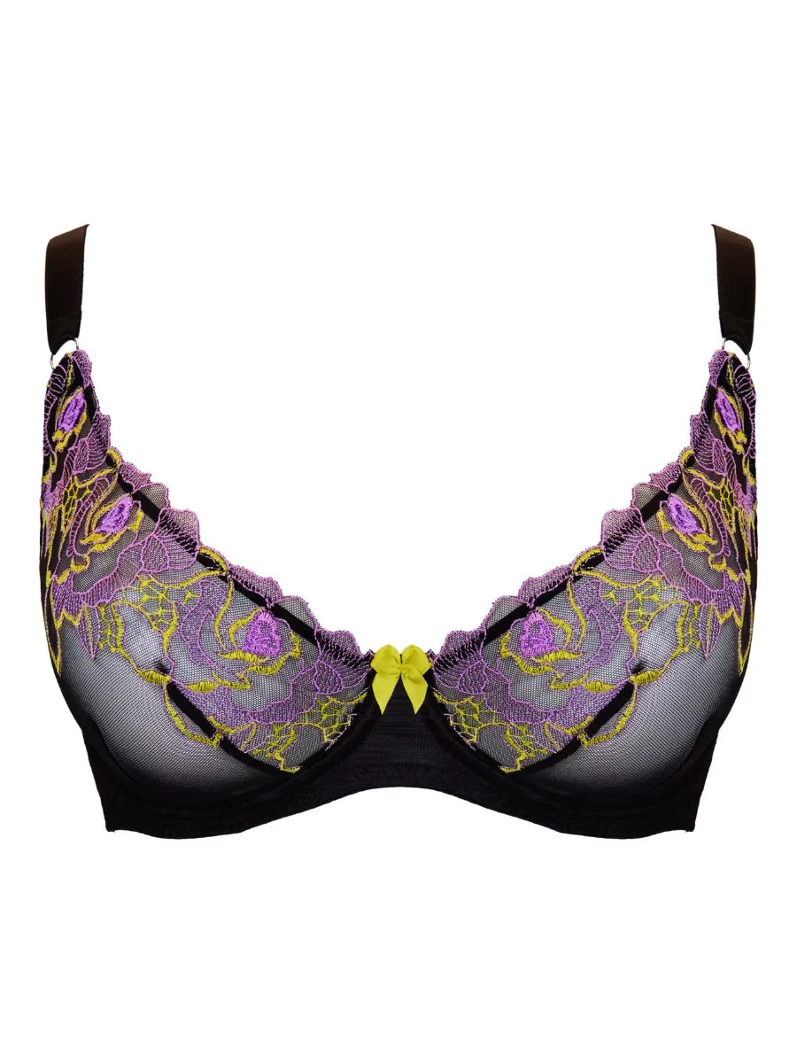 Stand Out Plunge Bra - Black Multi