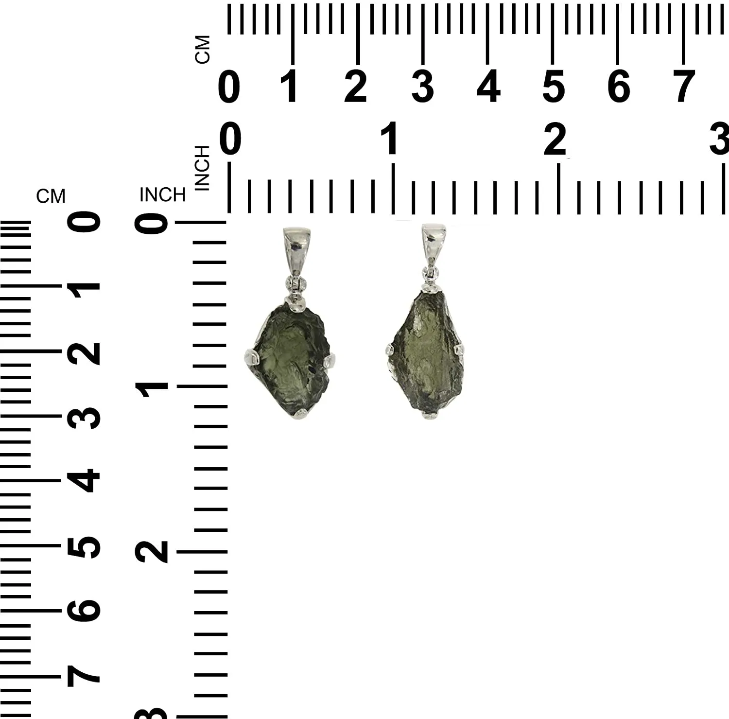 Starborn Natural 7-12 carat Moldavite Sterling Silver Pendant