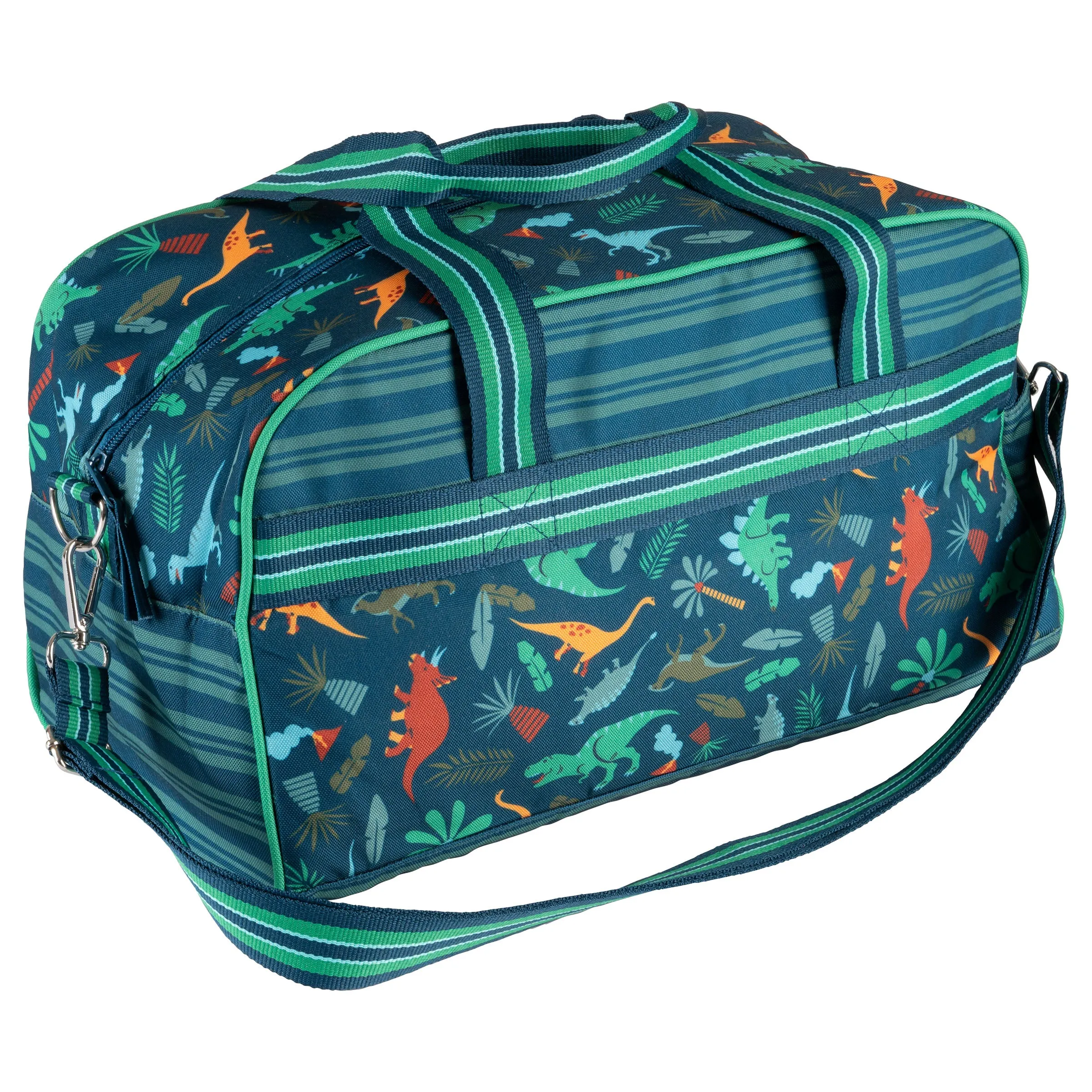 Stephen Joseph All Over Print Kid's Duffle Bag, Dinosaurs