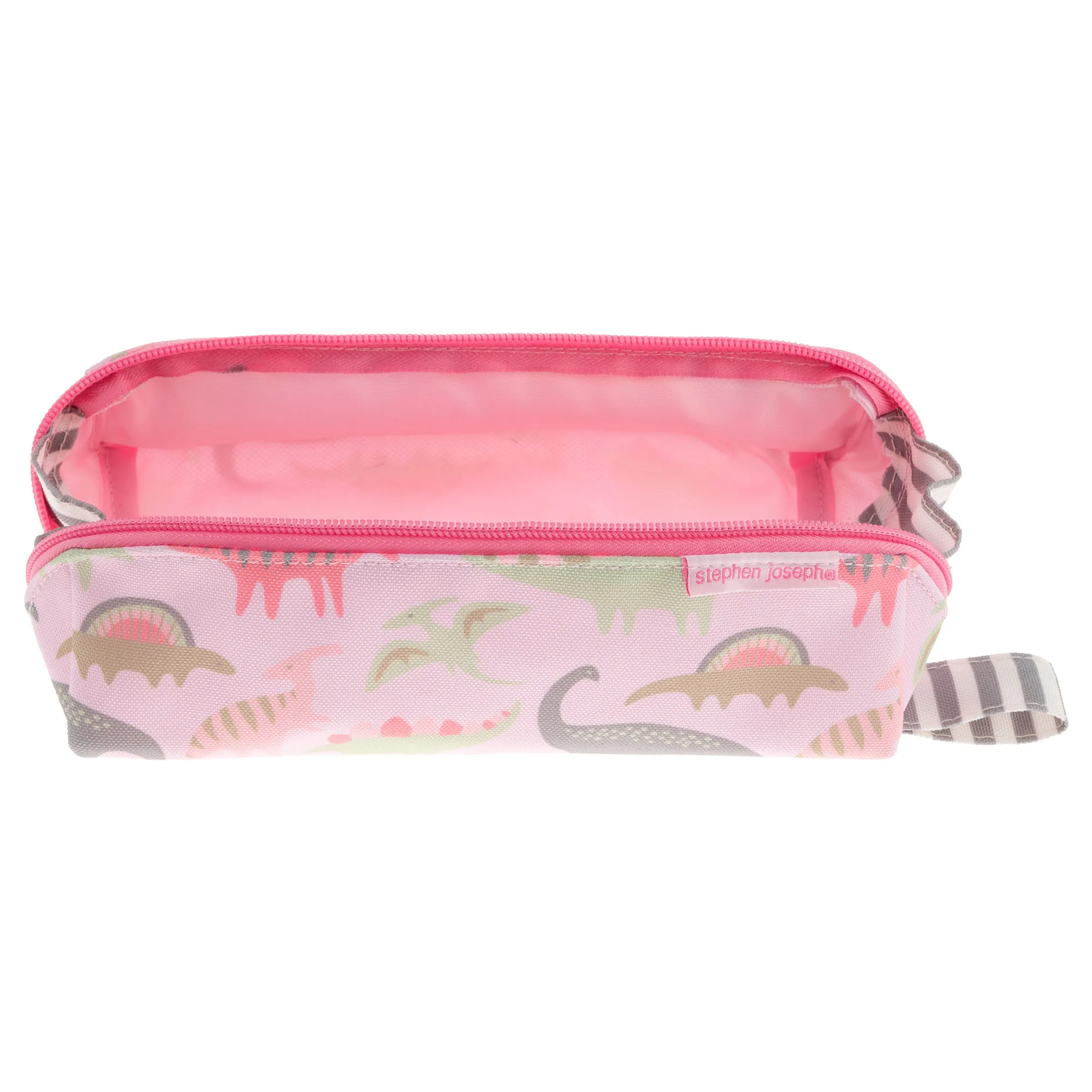 Stephen Joseph All Over Print Pencil Pouch, Pink Dinosaur