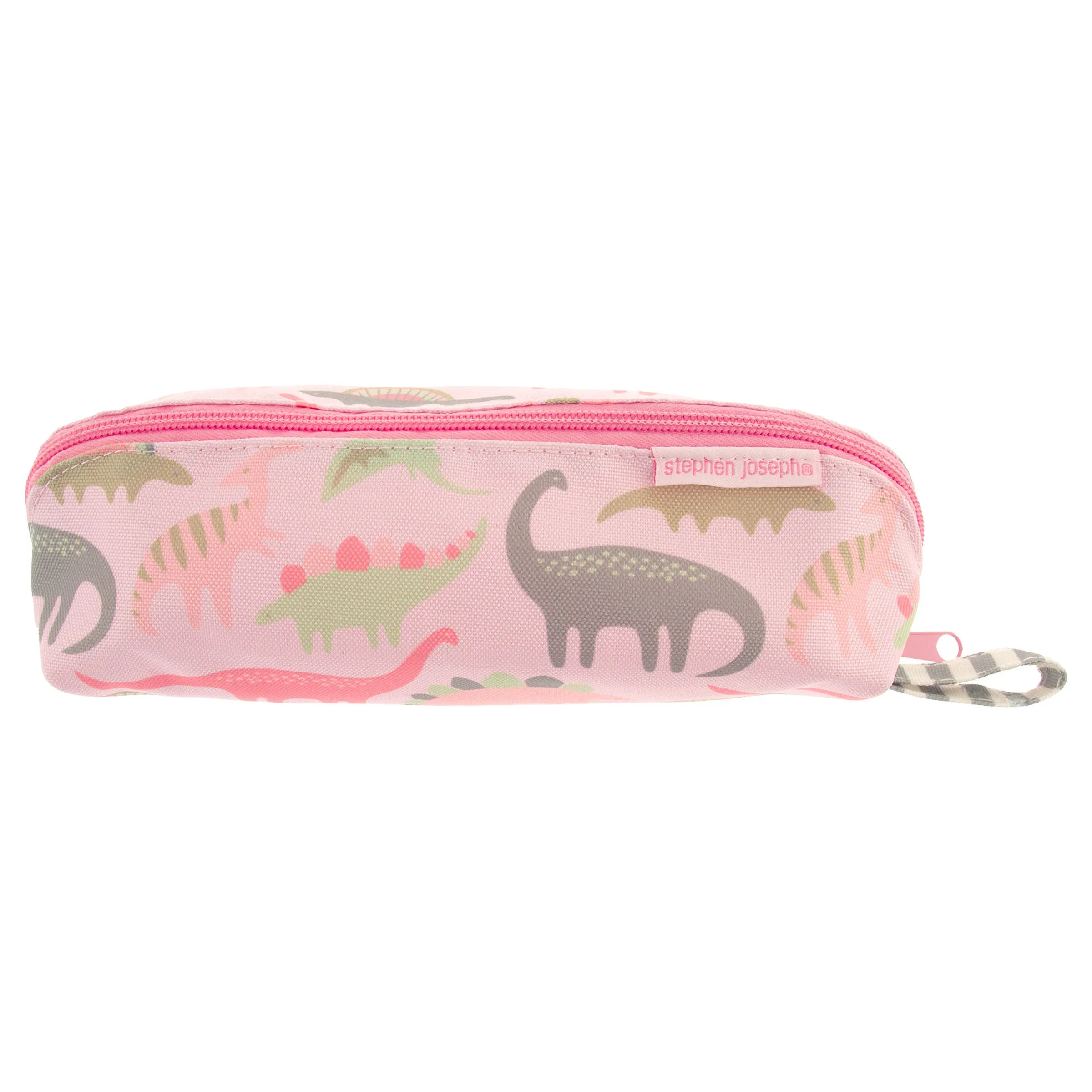 Stephen Joseph All Over Print Pencil Pouch, Pink Dinosaur