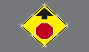 Stop Ahead - Solar Powered