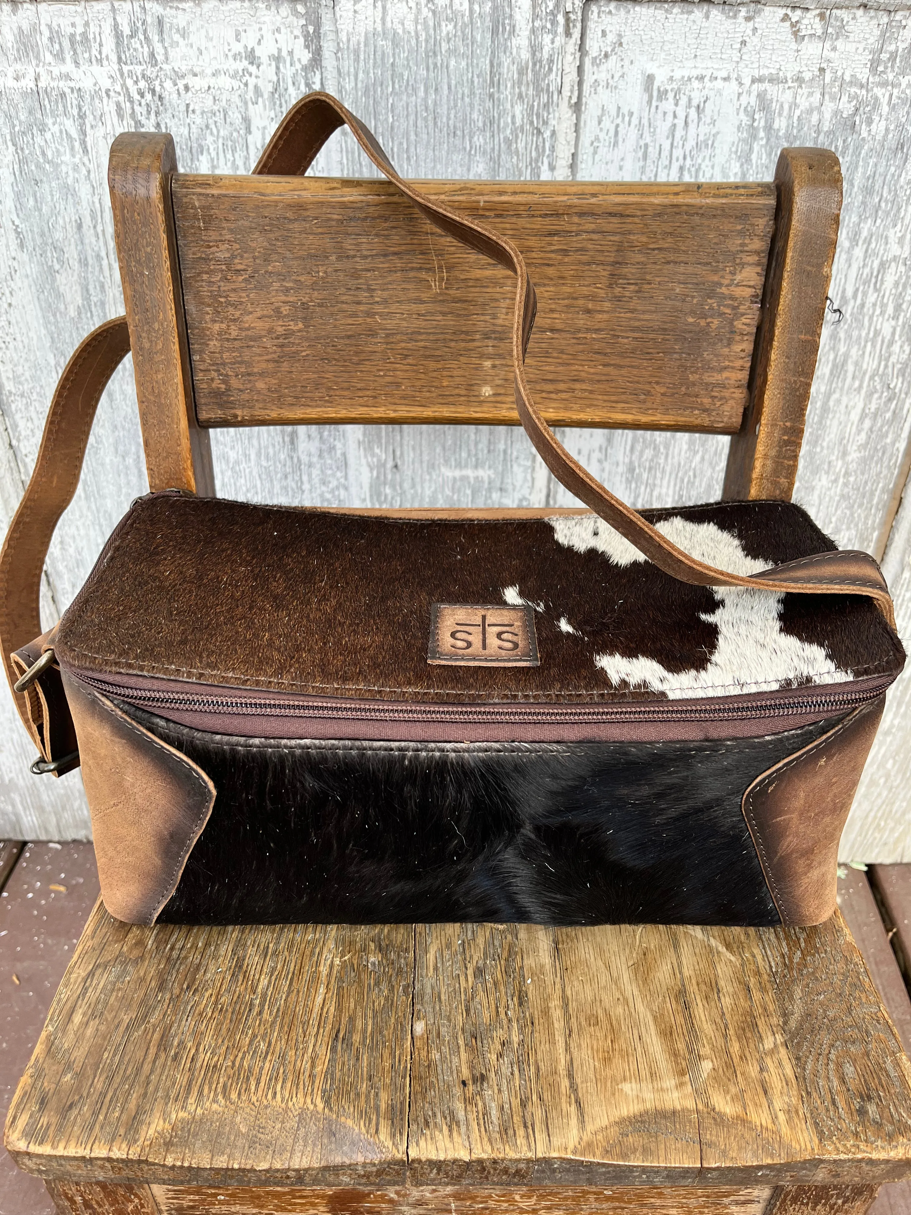 STS Cowhide Maddi Makeup Carry All Bag STS30230