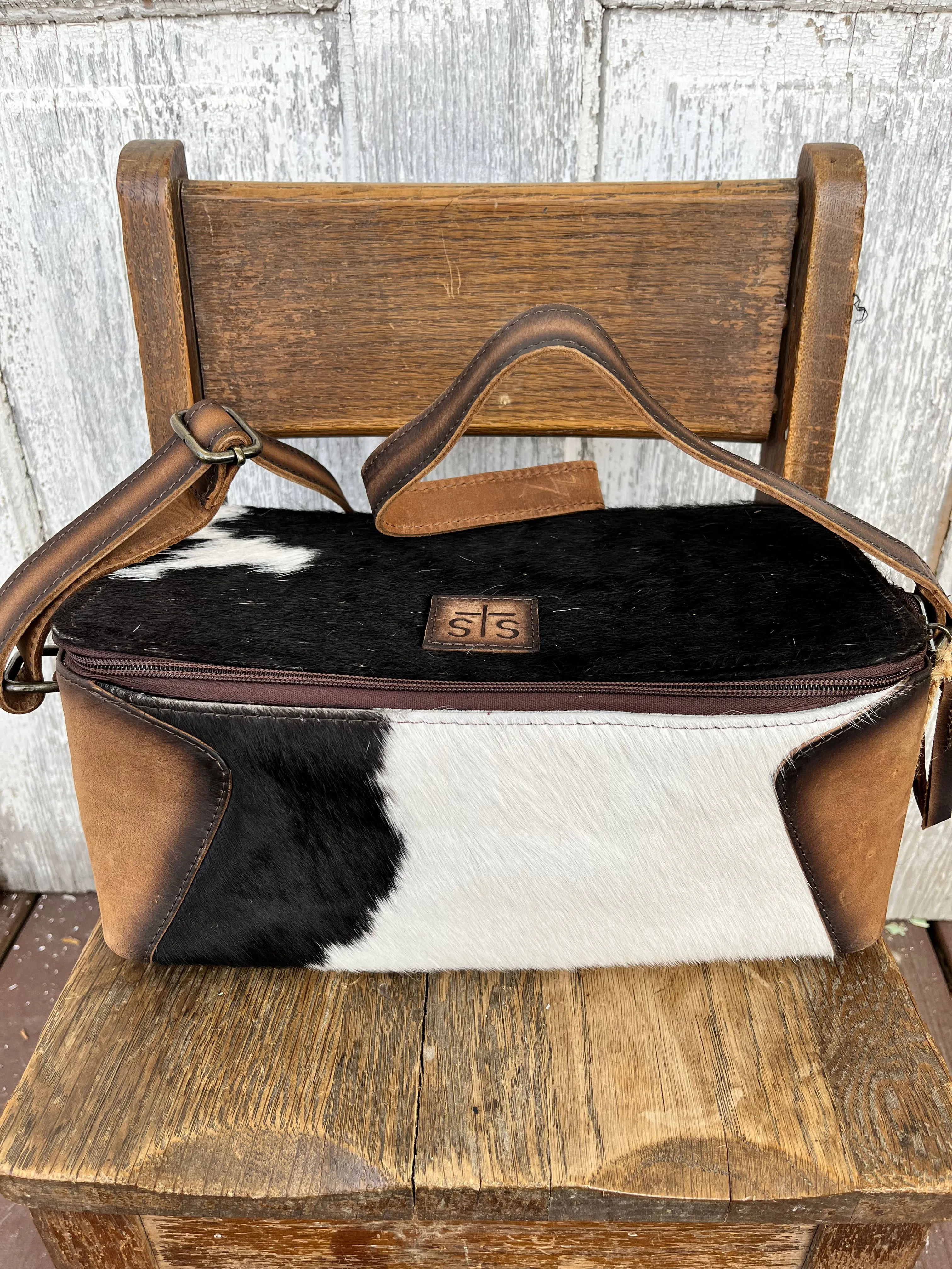 STS Cowhide Maddi Makeup Carry All Bag STS30230