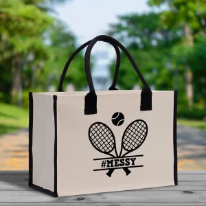 Tennis Personalization Cotton Canvas Tote Bag Gift for Tennis Lover Bag Tennis Coach Gift Bag