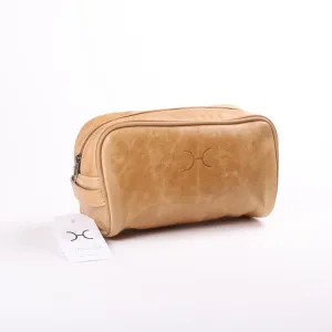 Thandana Mens Vanity Leather Case | Hazelnut