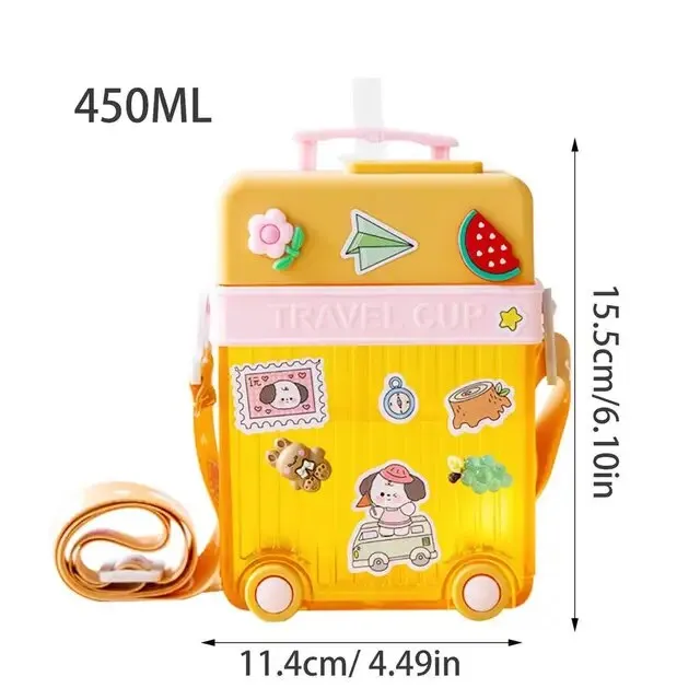 Trolley Bag-Shaped Water Bottle for Kids