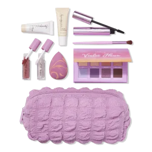 Ulta Beauty - 9 Piece Gift Set Eyeshadow Mascara Lilac Makeup Bag