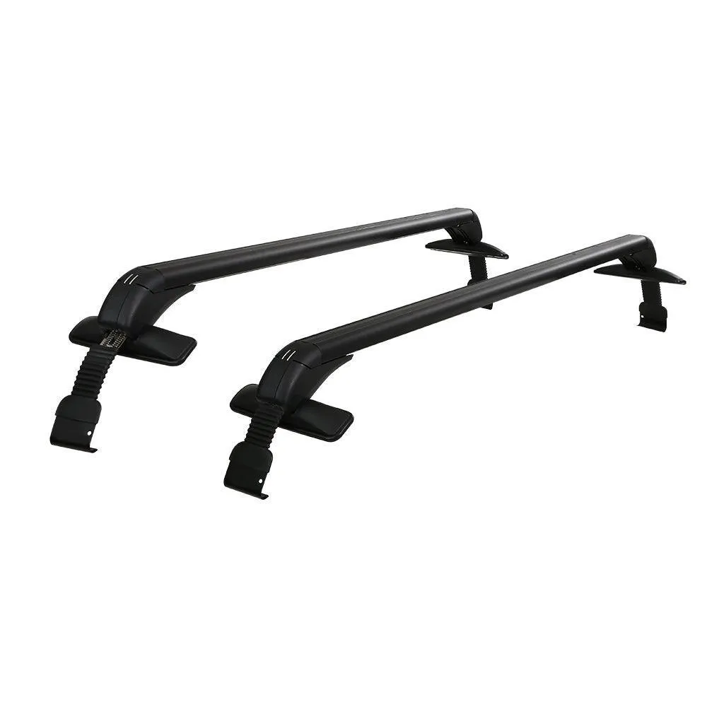 Universal Car Roof Rack Cross Bars 90cm Aluminium Adjustable Lockable 75kg Clamps