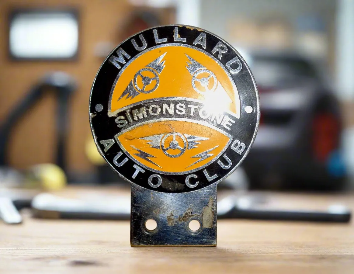 Vintage Car Badge Mullard Simonstone Auto Club