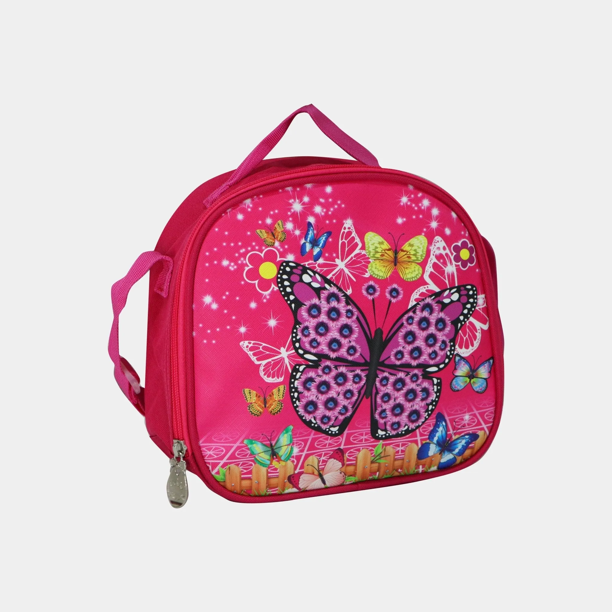 Wheeled School Bags Set of 3-Pink Berry Butterfly