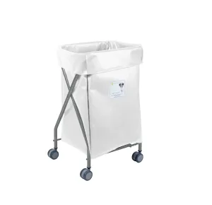 Wide Collapsible Hamper with Vinyl Bag, 6 Bushel Capacity